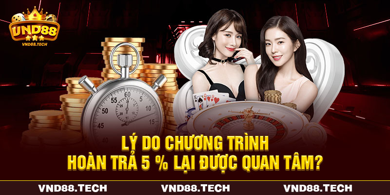 Lý do chương trình hoàn trả 5 % lại được quan tâm?